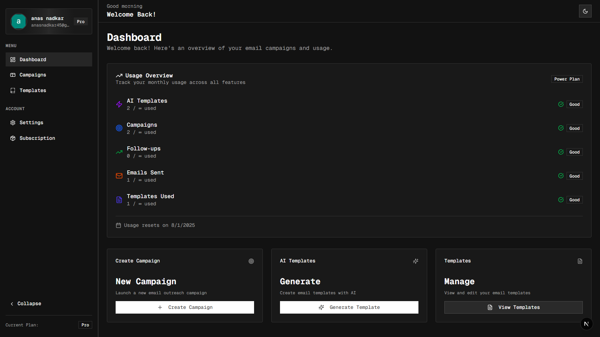 app screen